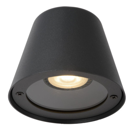 Lucide DINGO-LED - Applique murale Intérieur/Extérieur - LED Dim. - GU10 (MR16) - 1x5W 3000K - IP44 - Anthracite