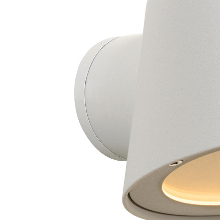 Lucide DINGO-LED - Applique murale Intérieur/Extérieur - LED Dim. - GU10 (MR16) - 1x5W 3000K - IP44 - Blanc