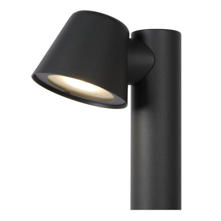 Lucide DINGO-LED - Borne extérieur - LED Dim. - GU10 (MR16) - 1x5W 3000K - IP44 - Anthracite