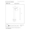 Lucide DINGO-LED - Borne extérieur - LED Dim. - GU10 (MR16) - 1x5W 3000K - IP44 - Anthracite