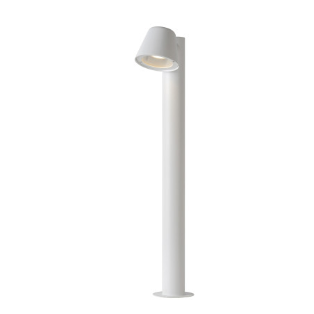 Lucide DINGO-LED - Borne extérieur - LED Dim. - GU10 (MR16) - 1x5W 3000K - IP44 - Blanc