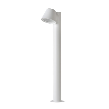Lucide DINGO-LED - Borne extérieur - LED Dim. - GU10 (MR16) - 1x5W 3000K - IP44 - Blanc