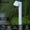 Lucide DINGO-LED - Borne extérieur - LED Dim. - GU10 (MR16) - 1x5W 3000K - IP44 - Blanc