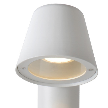 Lucide DINGO-LED - Borne extérieur - LED Dim. - GU10 (MR16) - 1x5W 3000K - IP44 - Blanc