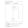 Lucide DINGO-LED - Borne extérieur - LED Dim. - GU10 (MR16) - 1x5W 3000K - IP44 - Blanc