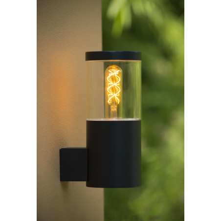 Lucide FEDOR - Applique murale Intérieur/Extérieur - 1xE27 - IP44 - Noir