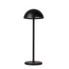 Lucide JOY - Lampe de table Rechargeable Intérieur/Extérieur - Batterie/Piles - Ø 12 cm - LED Dim. - 1x1,5W 3000K - IP54 - Noir