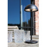 Lucide JOY - Lampe de table Rechargeable Intérieur/Extérieur - Batterie/Piles - Ø 12 cm - LED Dim. - 1x1,5W 3000K - IP54 - Noir
