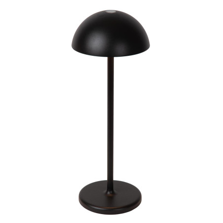 Lucide JOY - Lampe de table Rechargeable Intérieur/Extérieur - Batterie/Piles - Ø 12 cm - LED Dim. - 1x1,5W 3000K - IP54 - Noir