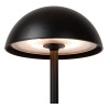 Lucide JOY - Lampe de table Rechargeable Intérieur/Extérieur - Batterie/Piles - Ø 12 cm - LED Dim. - 1x1,5W 3000K - IP54 - Noir