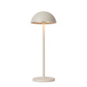 Lucide JOY - Lampe de table Rechargeable Intérieur/Extérieur - Batterie/Piles - Ø 12 cm - LED Dim. - 1x1,5W 3000K - IP54 - Blanc