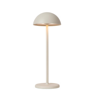 Lucide JOY - Lampe de table Rechargeable Intérieur/Extérieur - Batterie/Piles - Ø 12 cm - LED Dim. - 1x1,5W 3000K - IP54 - Blanc