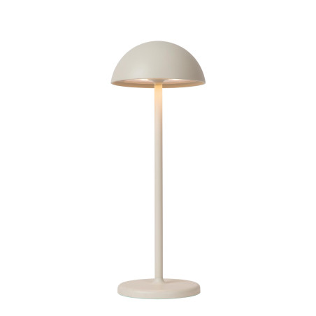 Lucide JOY - Lampe de table Rechargeable Intérieur/Extérieur - Batterie/Piles - Ø 12 cm - LED Dim. - 1x1,5W 3000K - IP54 - Blanc