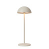 Lucide JOY - Lampe de table Rechargeable Intérieur/Extérieur - Batterie/Piles - Ø 12 cm - LED Dim. - 1x1,5W 3000K - IP54 - Blanc