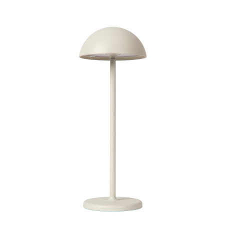 Lucide JOY - Lampe de table Rechargeable Intérieur/Extérieur - Batterie/Piles - Ø 12 cm - LED Dim. - 1x1,5W 3000K - IP54 - Blanc