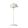 Lucide JOY - Lampe de table Rechargeable Intérieur/Extérieur - Batterie/Piles - Ø 12 cm - LED Dim. - 1x1,5W 3000K - IP54 - Blanc