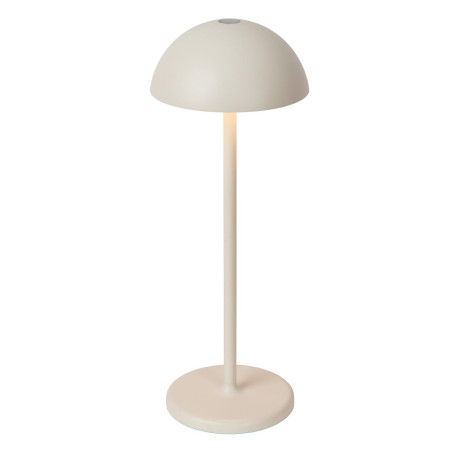 Lucide JOY - Lampe de table Rechargeable Intérieur/Extérieur - Batterie/Piles - Ø 12 cm - LED Dim. - 1x1,5W 3000K - IP54 - Blanc