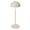 Lucide JOY - Lampe de table Rechargeable Intérieur/Extérieur - Batterie/Piles - Ø 12 cm - LED Dim. - 1x1,5W 3000K - IP54 - Blanc