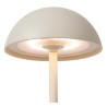 Lucide JOY - Lampe de table Rechargeable Intérieur/Extérieur - Batterie/Piles - Ø 12 cm - LED Dim. - 1x1,5W 3000K - IP54 - Blanc