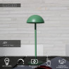 Lucide JOY - Lampe de table Rechargeable Intérieur/Extérieur - Batterie/Piles - Ø 12 cm - LED Dim. - 1x1,5W 3000K - IP54 - Vert