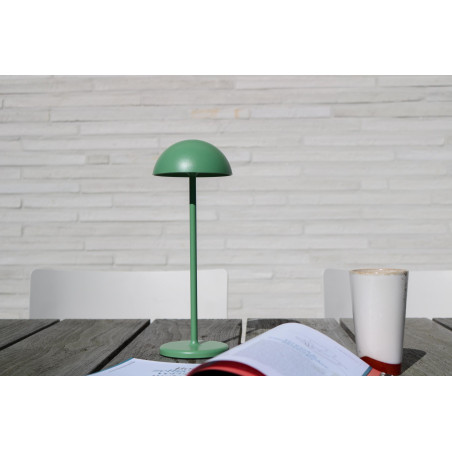 Lucide JOY - Lampe de table Rechargeable Intérieur/Extérieur - Batterie/Piles - Ø 12 cm - LED Dim. - 1x1,5W 3000K - IP54 - Vert