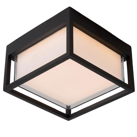 Lucide SINGA LED - Applique murale Intérieur/Extérieur - LED - 1x10W 3000K - IP54 - Noir