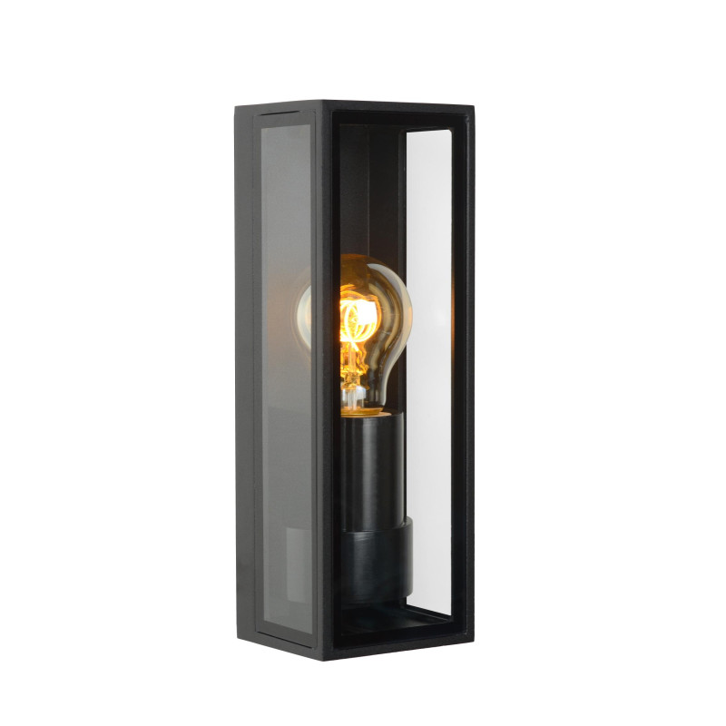Lucide DUKAN - Applique murale Intérieur/Extérieur - 1xE27 - IP65 - Noir