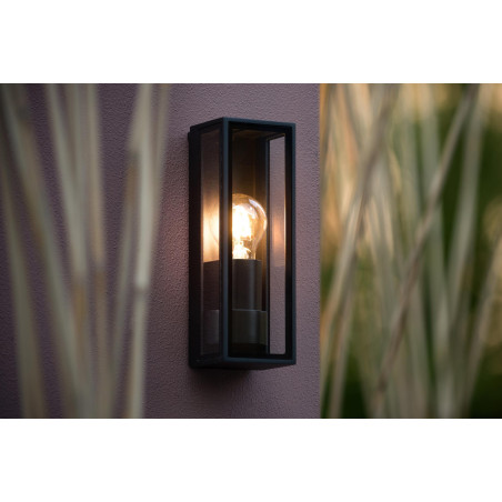 Lucide DUKAN - Applique murale Intérieur/Extérieur - 1xE27 - IP65 - Noir