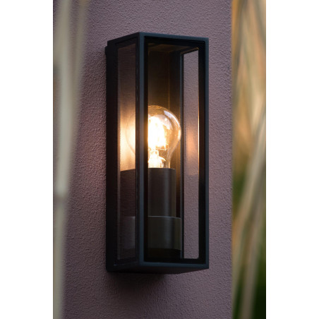 Lucide DUKAN - Applique murale Intérieur/Extérieur - 1xE27 - IP65 - Noir