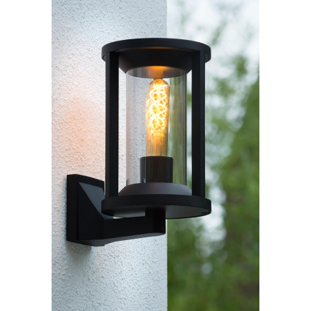 Lucide CADIX - Applique murale Intérieur/Extérieur - 1xE27 - IP65 - Noir
