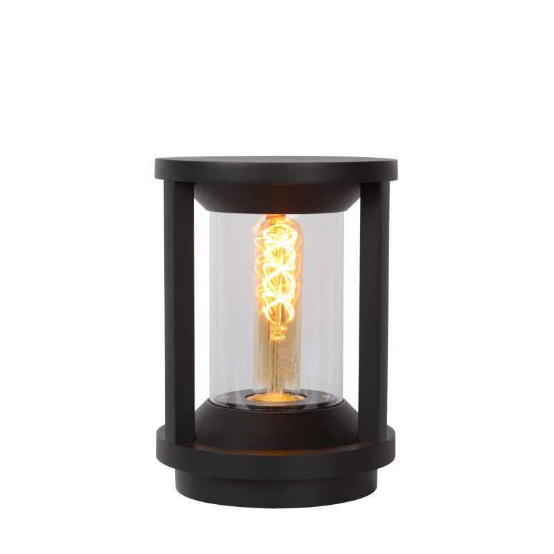 Lucide CADIX - Borne extérieur - Ø 16 cm - 1xE27 - IP65 - Noir - H 22 cm