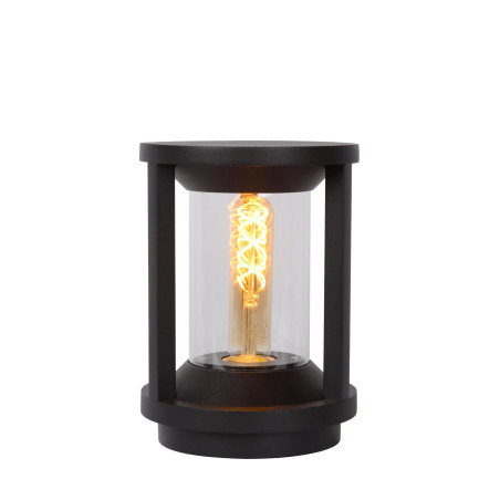 Lucide CADIX - Borne extérieur - Ø 16 cm - 1xE27 - IP65 - Noir - H 22 cm
