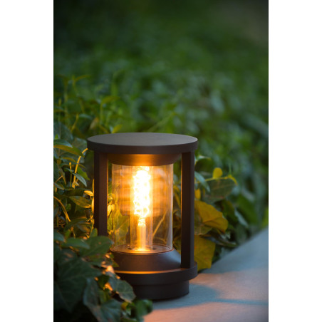 Lucide CADIX - Borne extérieur - Ø 16 cm - 1xE27 - IP65 - Noir - H 22 cm