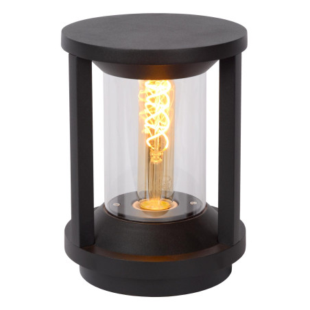 Lucide CADIX - Borne extérieur - Ø 16 cm - 1xE27 - IP65 - Noir - H 22 cm