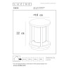 Lucide CADIX - Borne extérieur - Ø 16 cm - 1xE27 - IP65 - Noir - H 22 cm
