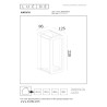 Lucide NARVIK - Applique murale Intérieur/Extérieur - LED - 1x9,2W 3000K - IP65 - Noir