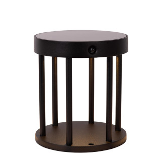 Lucide JACKSON - Borne extérieur- Énergie Solaire - Ø 16 cm - LED Dim. - 1x2W 3000K - IP54- Détecteur De Mouvement & Jour/Nuit
