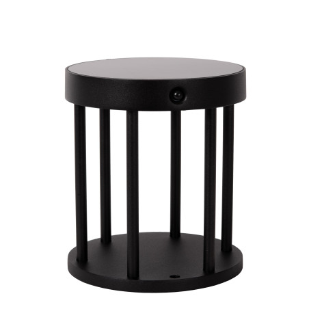 Lucide JACKSON - Borne extérieur- Énergie Solaire - Ø 16 cm - LED Dim. - 1x2W 3000K - IP54- Détecteur De Mouvement & Jour/Nuit