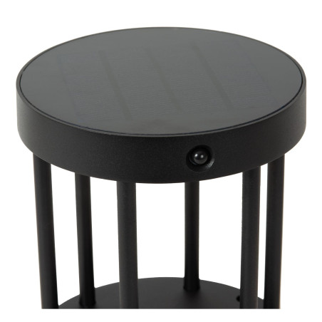 Lucide JACKSON - Borne extérieur- Énergie Solaire - Ø 16 cm - LED Dim. - 1x2W 3000K - IP54- Détecteur De Mouvement & Jour/Nuit
