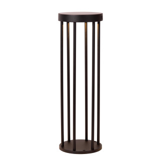 Lucide JACKSON - Borne extérieur- Énergie Solaire - Ø 16 cm - LED Dim. - 1x2W 3000K - IP65- Détecteur De Mouvement & Jour/Nuit