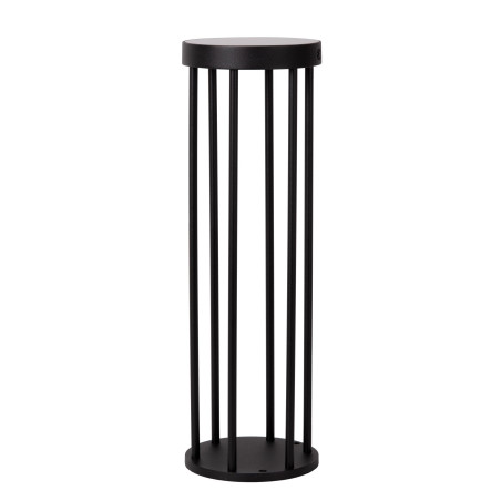 Lucide JACKSON - Borne extérieur- Énergie Solaire - Ø 16 cm - LED Dim. - 1x2W 3000K - IP65- Détecteur De Mouvement & Jour/Nuit