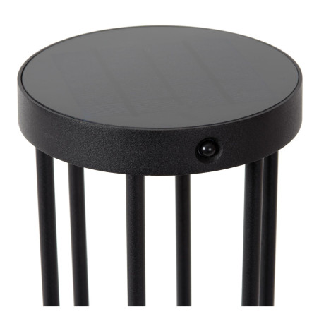 Lucide JACKSON - Borne extérieur- Énergie Solaire - Ø 16 cm - LED Dim. - 1x2W 3000K - IP65- Détecteur De Mouvement & Jour/Nuit