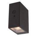 Lucide BOLTON - Applique murale- Énergie Solaire - LED Dim. - 1x1W 3000K - IP54- Détecteur De Mouvement & Jour/Nuit - Noir