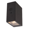 Lucide BOLTON - Applique murale- Énergie Solaire - LED Dim. - 1x1W 3000K - IP54- Détecteur De Mouvement & Jour/Nuit - Noir