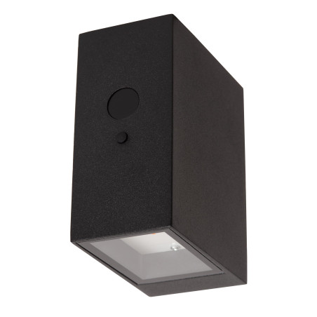 Lucide BOLTON - Applique murale- Énergie Solaire - LED Dim. - 1x1W 3000K - IP54- Détecteur De Mouvement & Jour/Nuit - Noir
