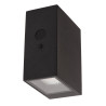 Lucide BOLTON - Applique murale- Énergie Solaire - LED Dim. - 1x1W 3000K - IP54- Détecteur De Mouvement & Jour/Nuit - Noir