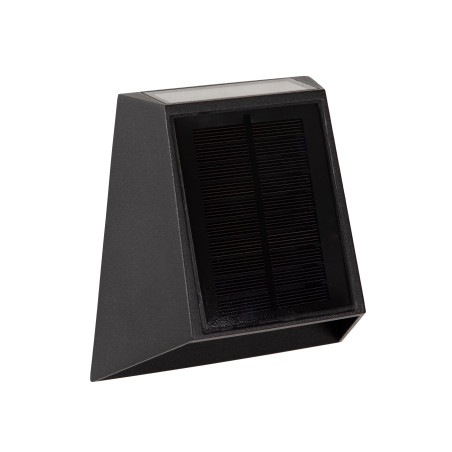 Lucide LUTON - Applique murale- Énergie Solaire - LED Dim. - 1x2W 2700K/3000K - IP54- Détecteur De Mouvement & Jour/Nuit - Noir