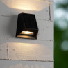 Lucide LUTON - Applique murale- Énergie Solaire - LED Dim. - 1x2W 2700K/3000K - IP54- Détecteur De Mouvement & Jour/Nuit - Noir
