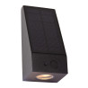 Lucide IRWIN - Applique murale- Énergie Solaire - LED Dim. - 1x2W 3000K - IP54- Détecteur De Mouvement & Jour/Nuit - Noir