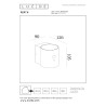 Lucide PERTH - Applique murale- Énergie Solaire - Ø 9 cm - LED Dim. - 1x1W 2700K/3000K - IP65- Détecteur De Mouvement &